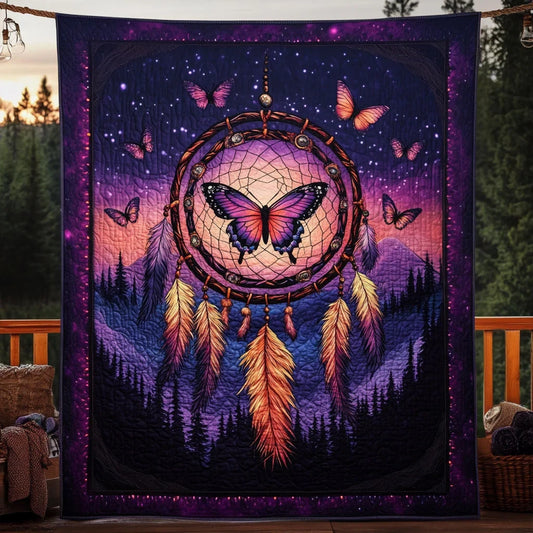 Spiritual Butterfly Dreamcatcher Quilt Blanket