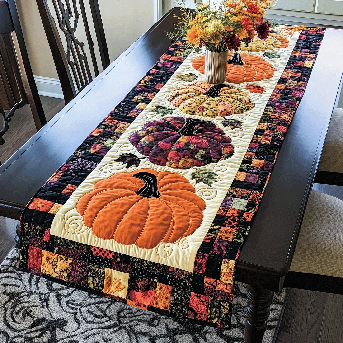 Spooky Harvest Quilted Table Runner