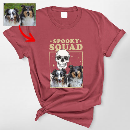 Spooky Customized Dog Portrait Premium Heavyweight, custom pet portrait gift for pet lovers (view 2)