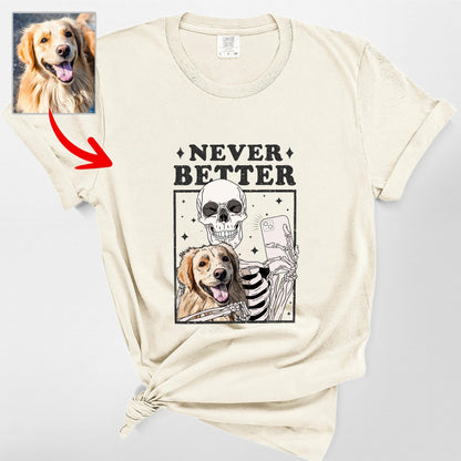 Spooky Customized Dog Portrait Premium Heavyweight, custom pet portrait gift for pet lovers (view 3)