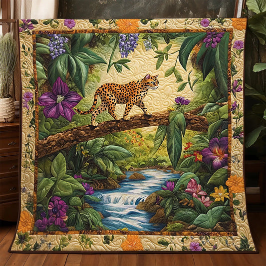 Spotted Cat Quilt Blanket