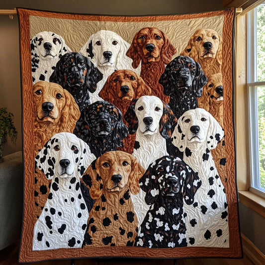 Spotted Pups Quilt Blanket