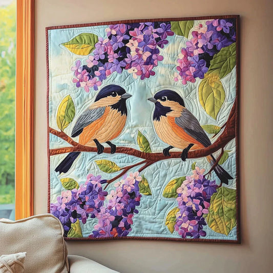 Spring Birds Quilt Blanket