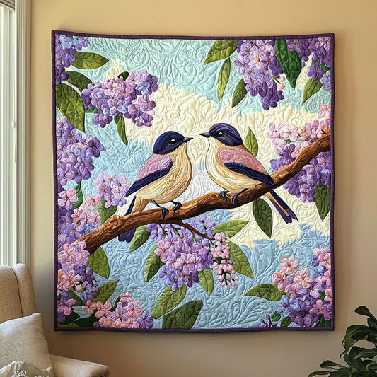 Spring Birds Quilt Blanket