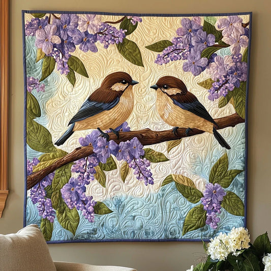 Spring Birds Quilt Blanket