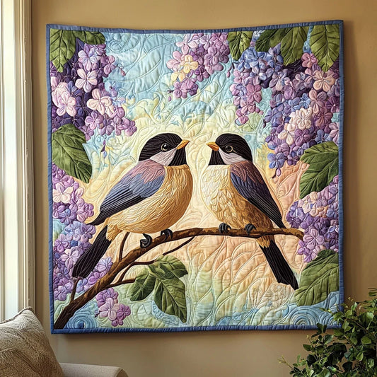 Spring Birds Quilt Blanket