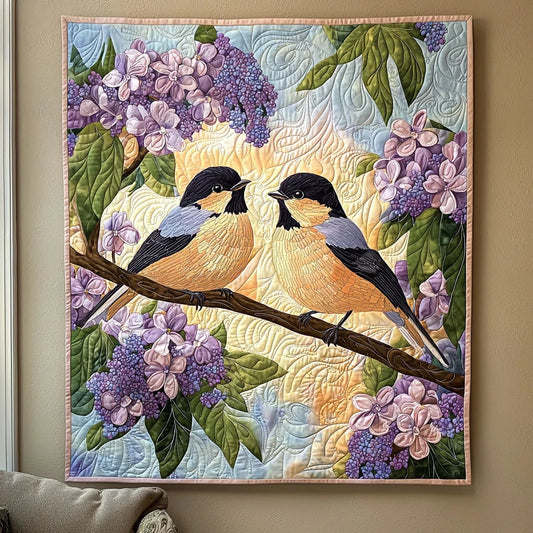 Spring Birds Quilt Blanket
