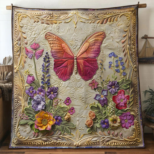 Spring Butterfly Quilt Blanket