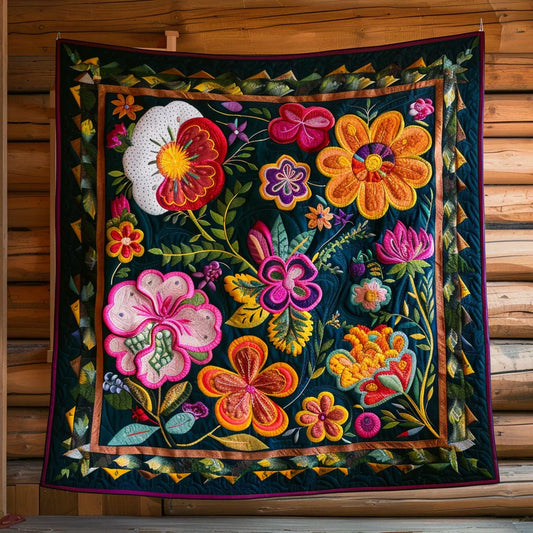 Spring Full Bloom Quilt Blanket