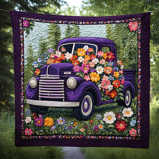 Spring Truck Quilt Blanket