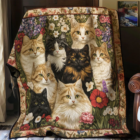 Springtime Whiskers Quilt Blanket