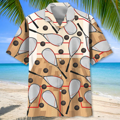 Squash Sport Hawaiian Shirt, custom shirt gift for men (view 2)