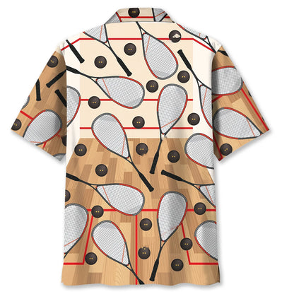 Squash Sport Hawaiian Shirt, custom shirt gift for men (view 3)