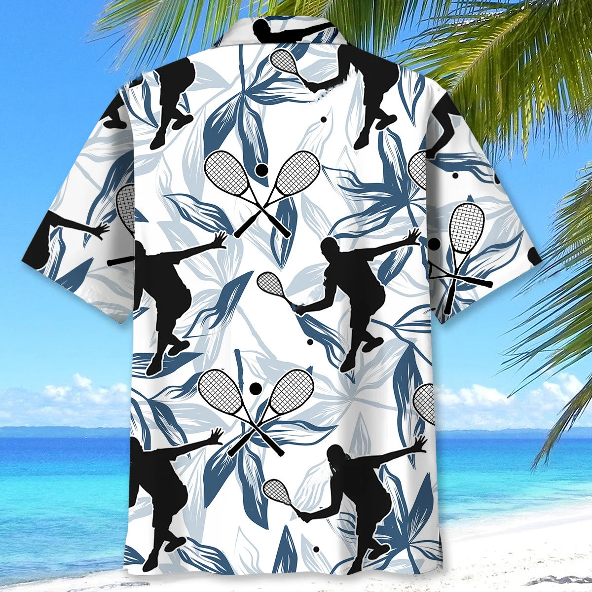 Squash Sport Tropical Player Hawaiian Shirt, custom shirt gift for men (view 4)