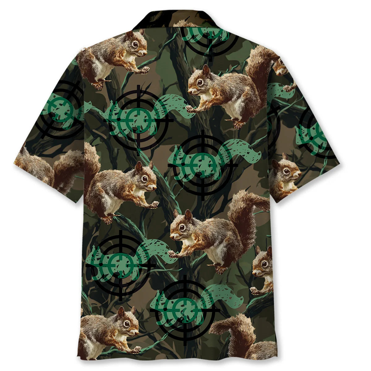 Squirrel Hunting Camouflage Hawaiian Shirt, custom shirt gift for men (view 3)