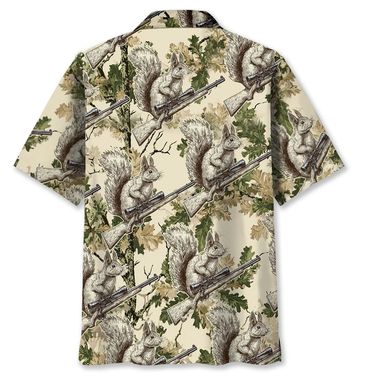 Squirrel Hunting Forest Hawaiian Shirt, custom shirt gift for men (view 3)