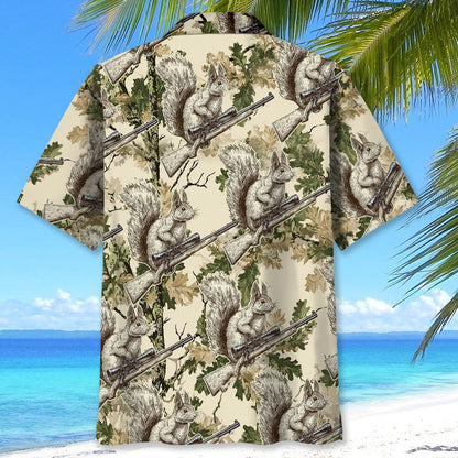 Squirrel Hunting Forest Hawaiian Shirt, custom shirt gift for men (view 4)