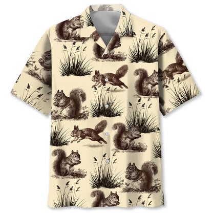 Squirrel Hunting Vintage Hawaiian Shirt, custom shirt gift for men