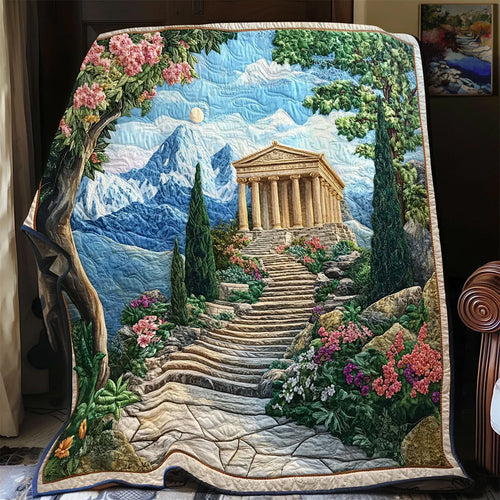 Stairway To Antiquity Quilt Blanket