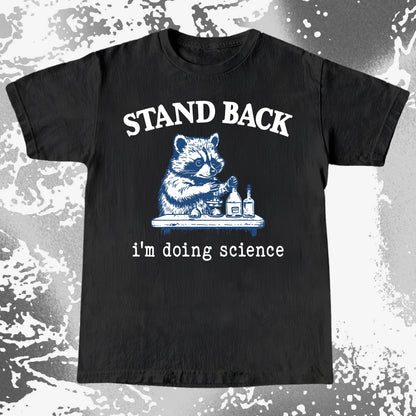 Stand Back I'm Doing Science Raccoon Shirt, funny meme tee gift (view 7)