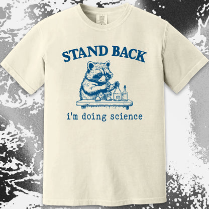 Stand Back I'm Doing Science Raccoon Shirt, funny meme tee gift (view 12)