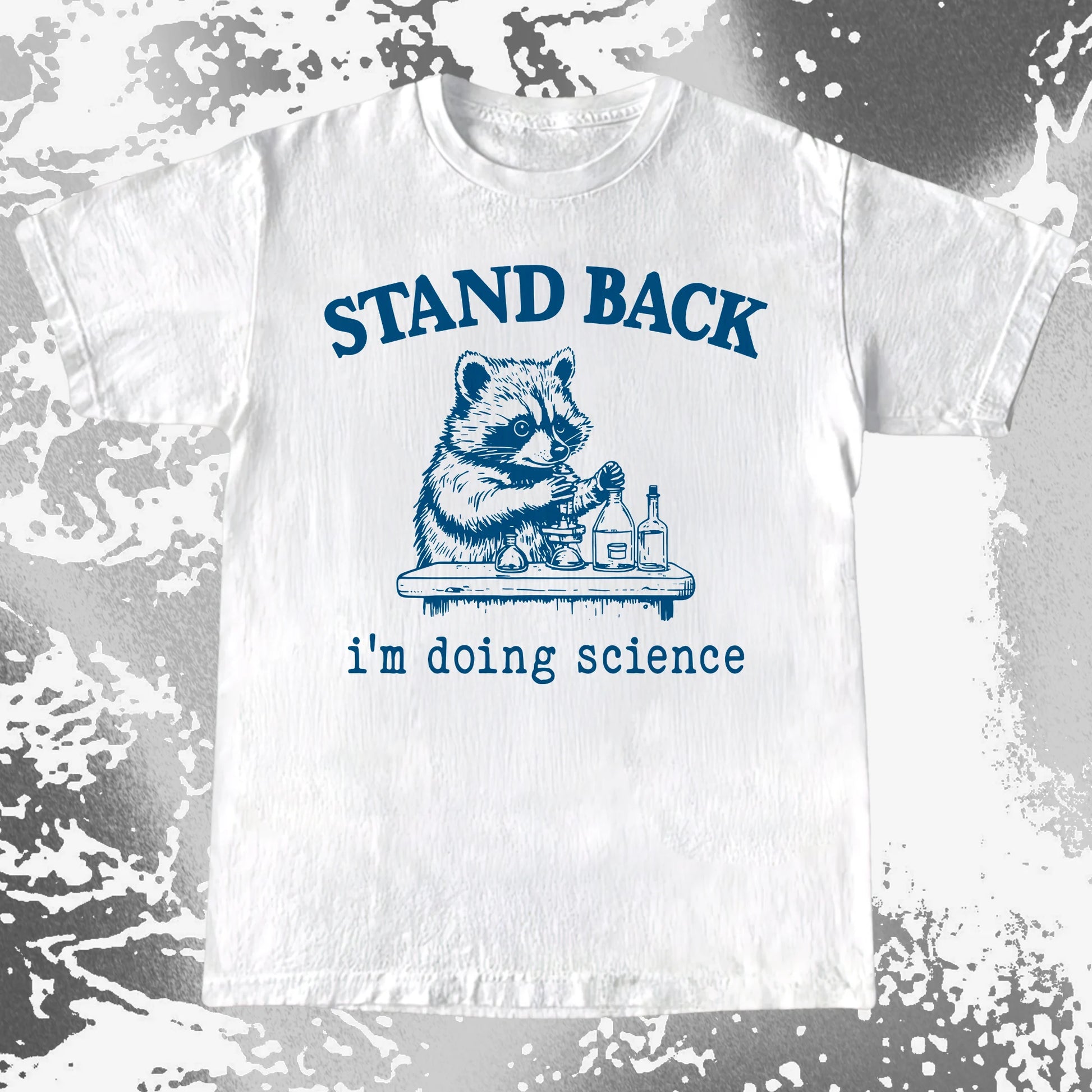 Stand Back I'm Doing Science Raccoon Shirt, funny meme tee gift (view 4)