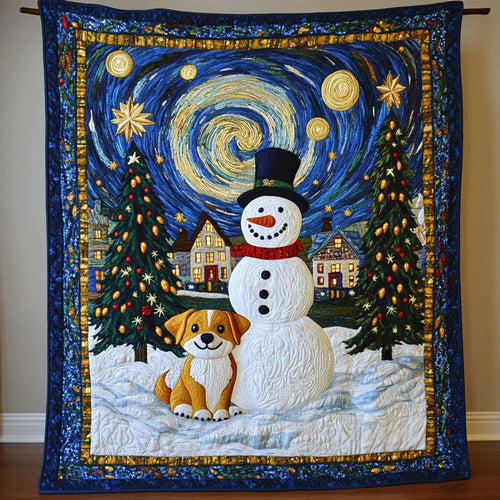 Starfield Snowman Quilt Blanket