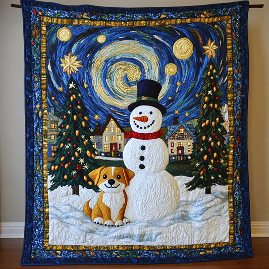 Starfield Snowman Quilt Blanket