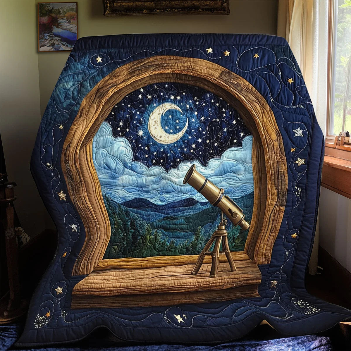 Stargazer's Window Quilt Blanket