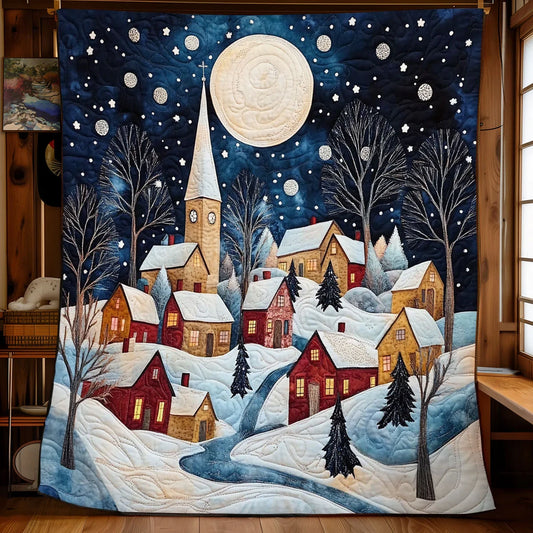 Starlight Alpine Town Quilt Blanket