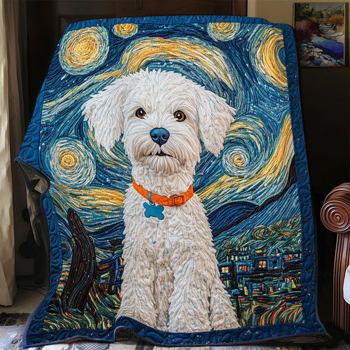 Starlit Whiskers Quilt Blanket