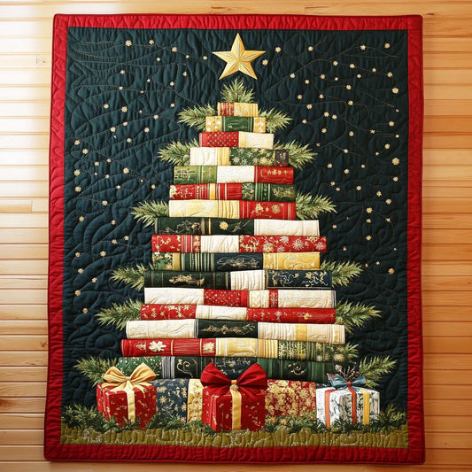 Starry Book Tree Quilt Blanket