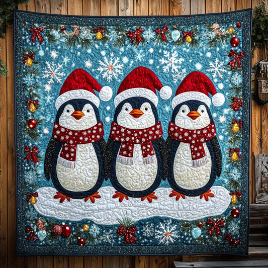 Starry Penguin Quilt Blanket