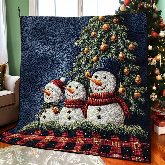 Starry Snowman Quilt Blanket