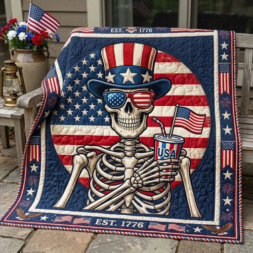 Stars And Bones Freedom Quilt Blanket