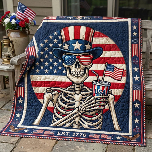 Stars And Bones Freedom Quilt Blanket