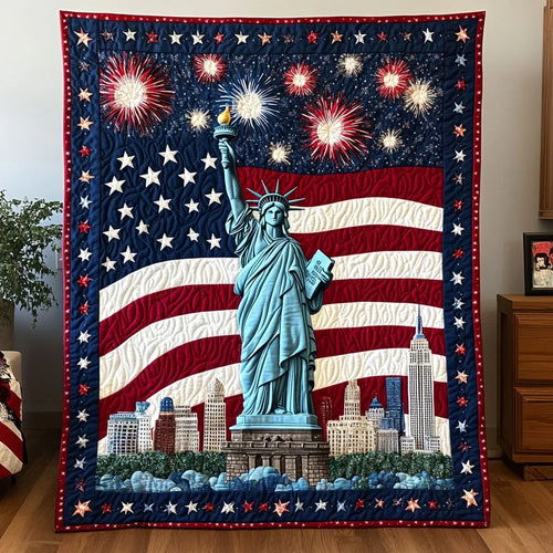 Stars Of Liberty Quilt Blanket