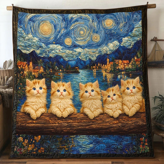 Starwatch Cat Quilt Blanket