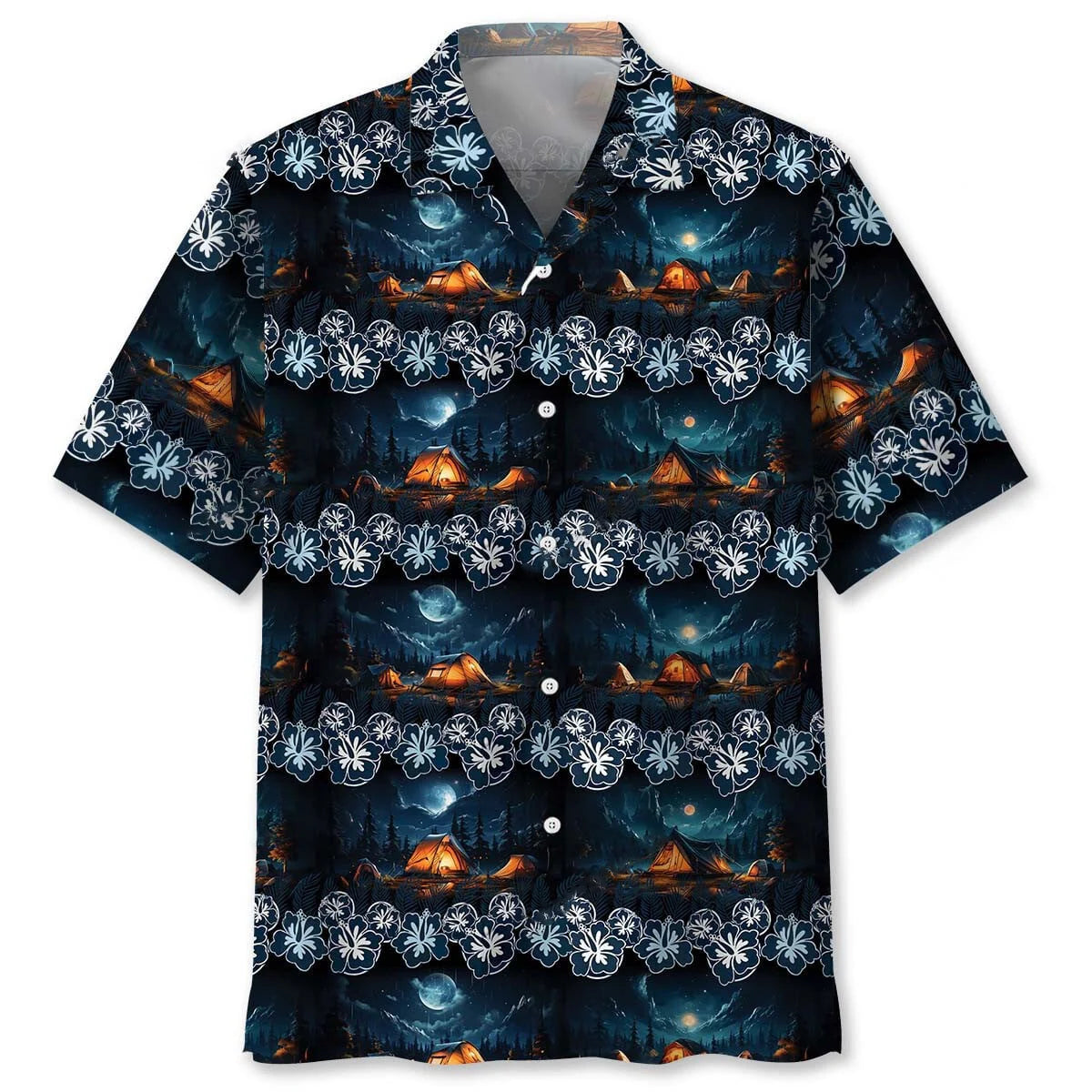 Stary Night Camping Hawaiian Shirt, camping gift for outdoor lovers (view 2)