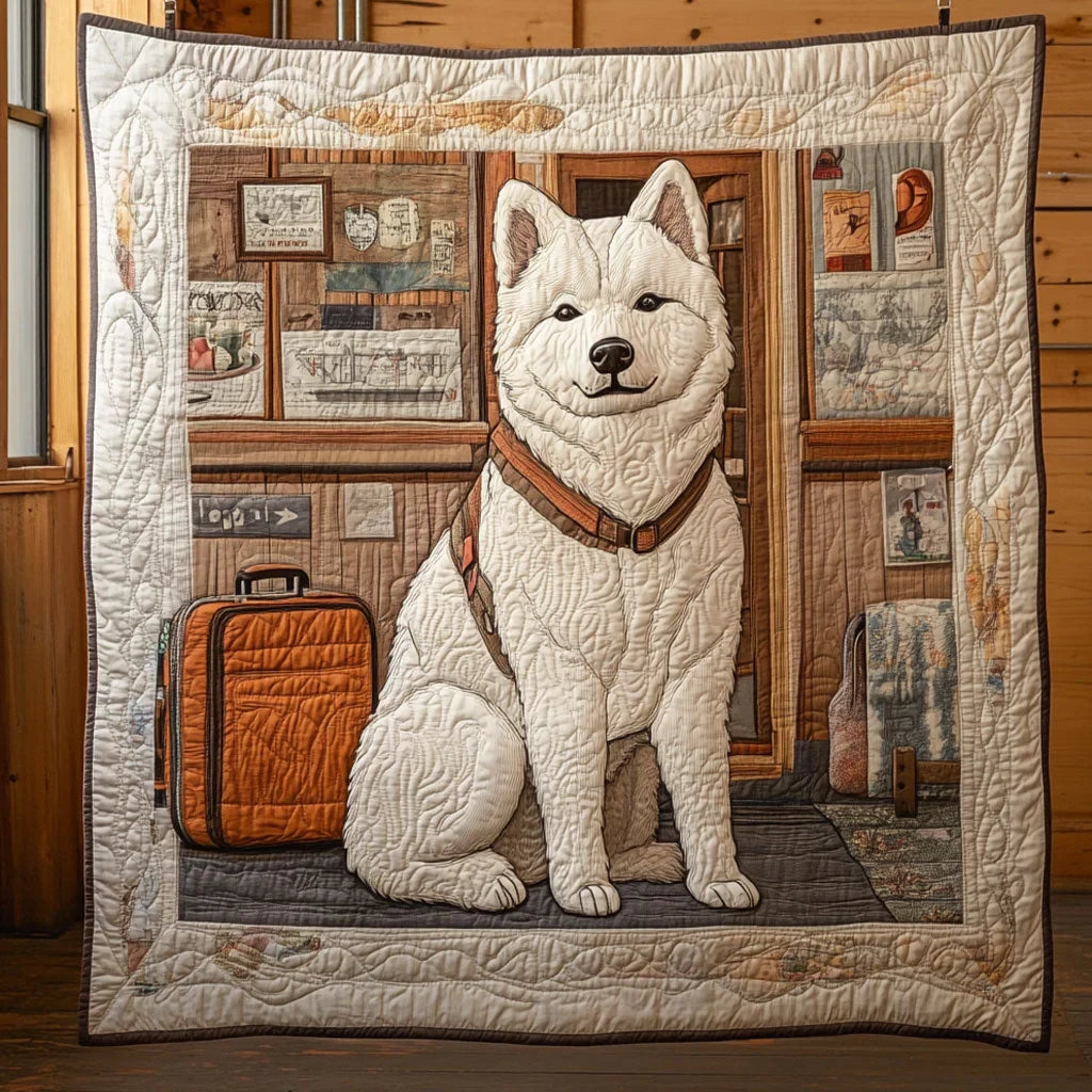 Station Puppy Quilt Blanket