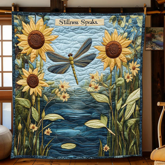 Stillness Speaks Quilt Blanket