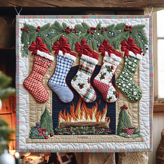 Stocking Christmas Quilt Blanket