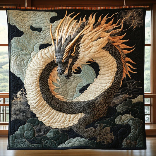 Storm Dragon Quilt Blanket