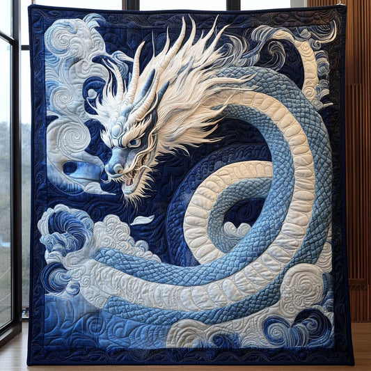 Storm Dragon Quilt Blanket