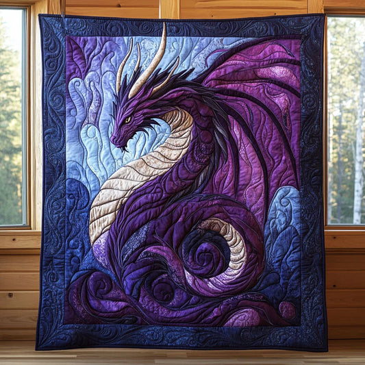 Storm Dragon Quilt Blanket