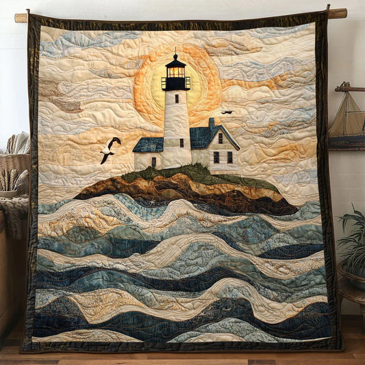 Stormlight Lighthouse Quilt Blanket