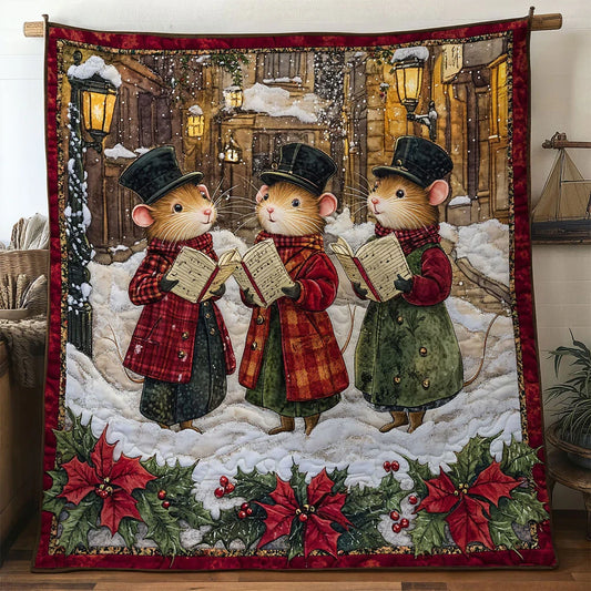 Street Choir Mouse Quilt Blanket