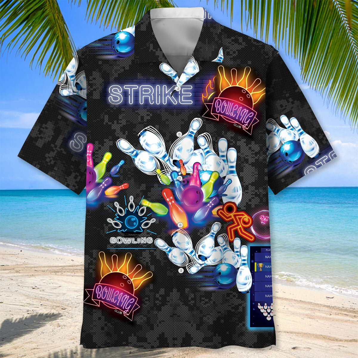 Strike Bowling Hawaiian Shirt, custom shirt gift for men