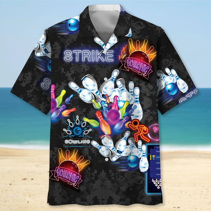 Strike Bowling Hawaiian Shirt, custom shirt gift for men (view 3)