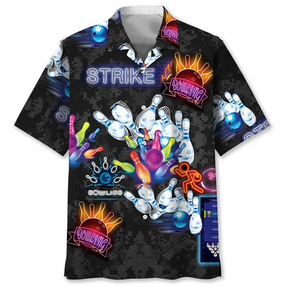 Strike Bowling Hawaiian Shirt, custom shirt gift for men (view 4)